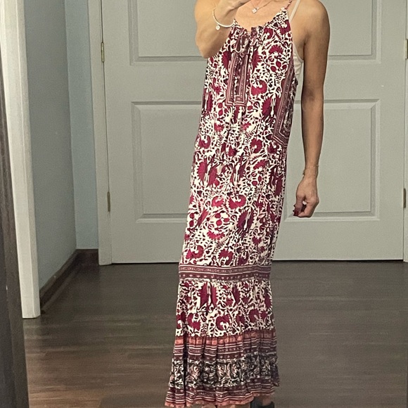 Artisan NY Boho Floral Print Tiered Maxi Dress size 6 - Picture 4 of 12